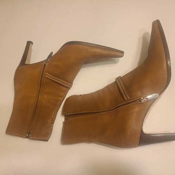 Sergio Rossi Brown leather ankle boots booties - Picture 5 of 8